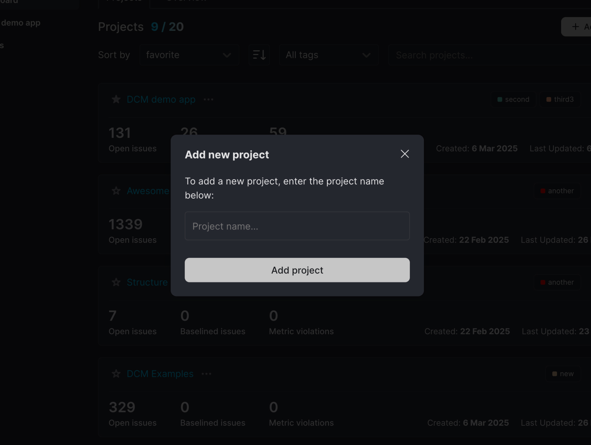 Add Project Modal