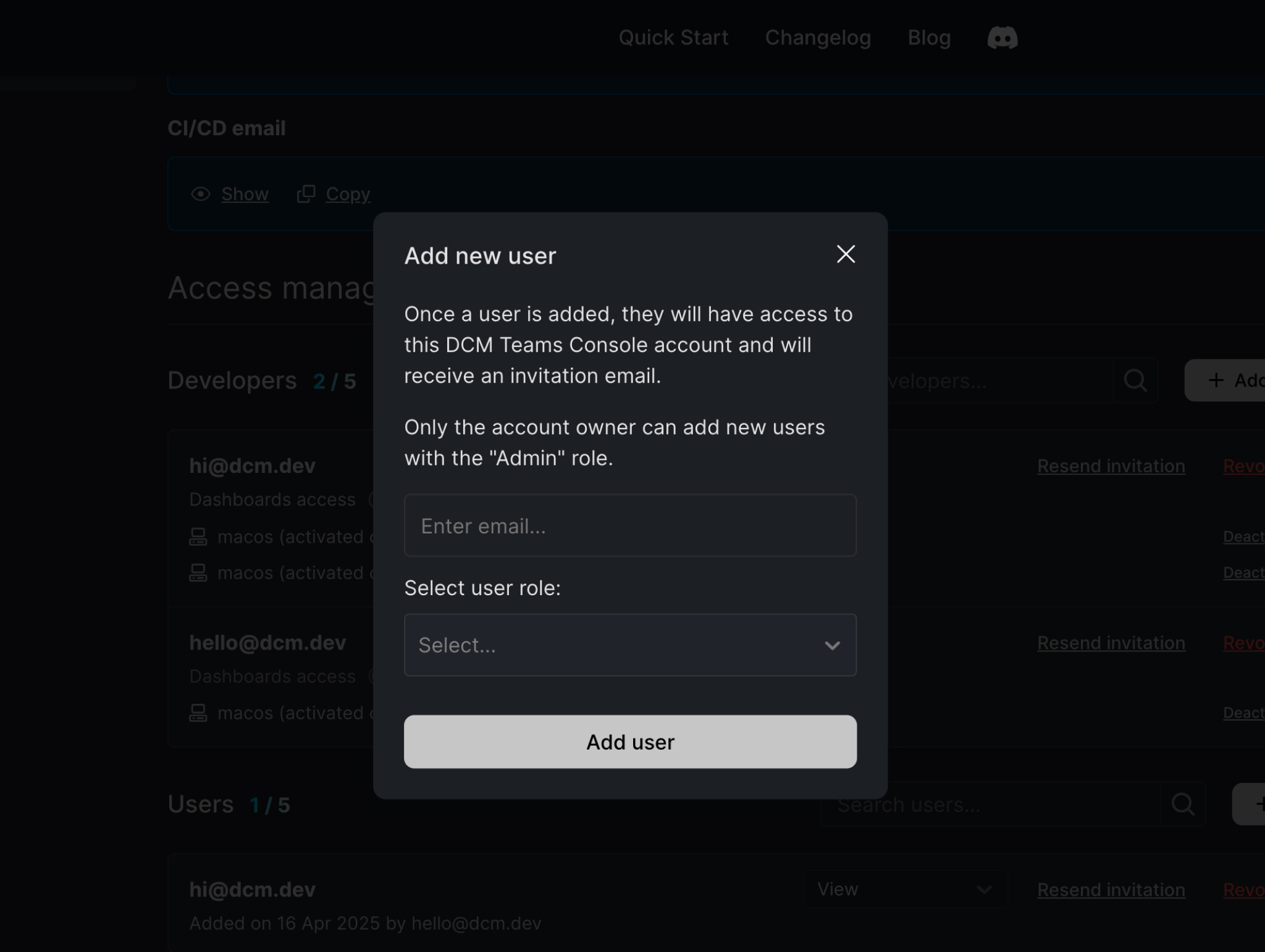 Add User Modal