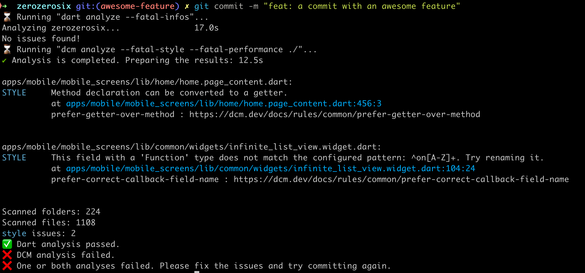 Enhancing Flutter/Dart code quality with pre-commit hooks