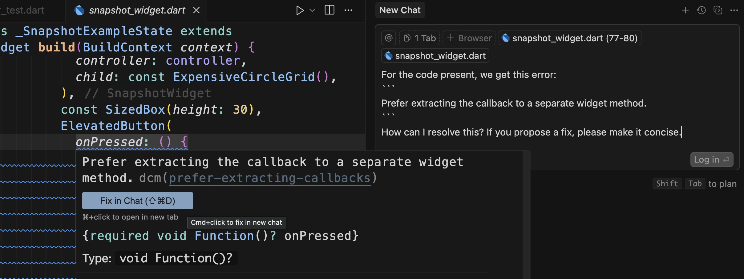 Cursor DCM Quick AI Action