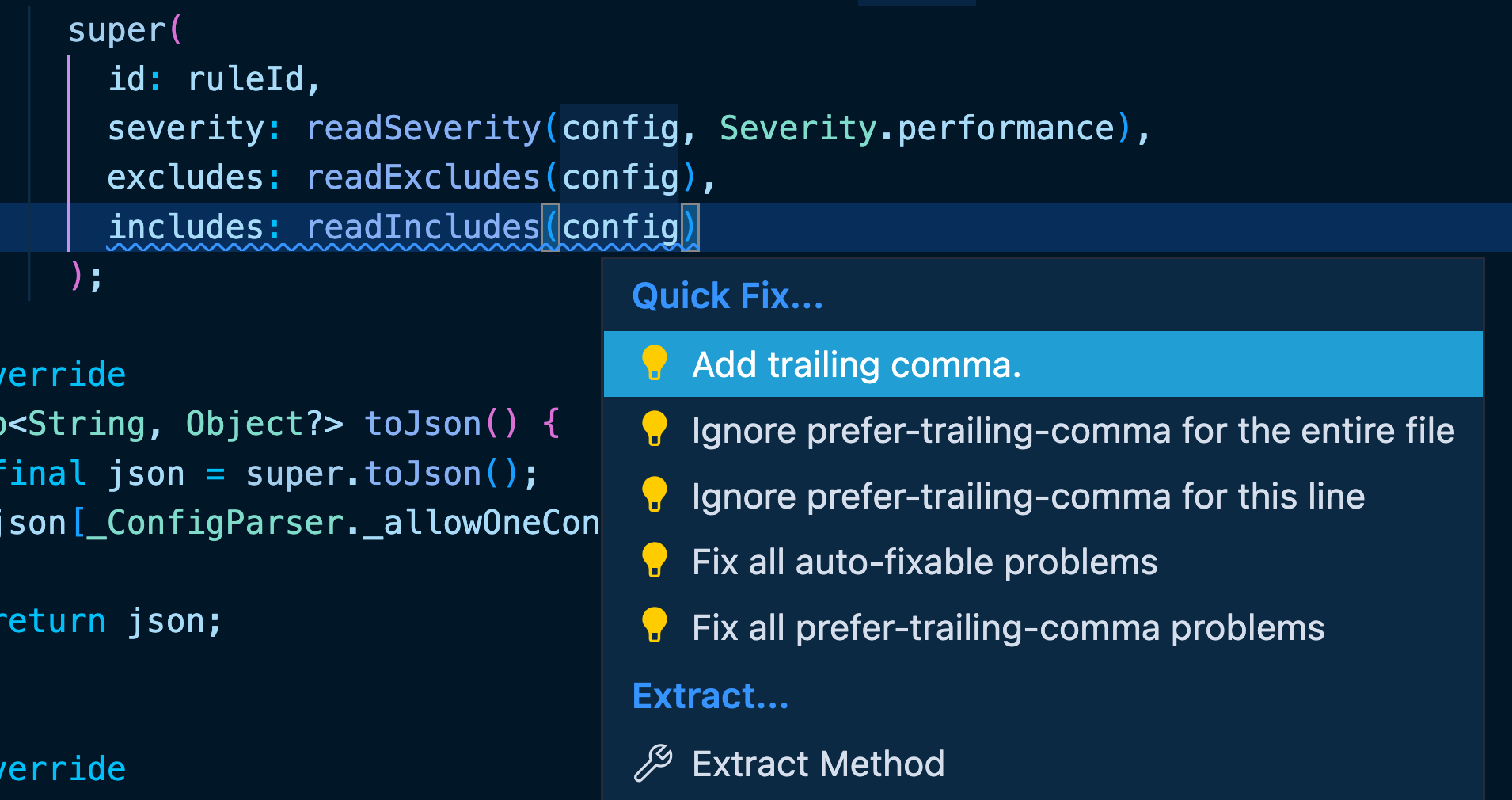 VS Code Quick Fixes
