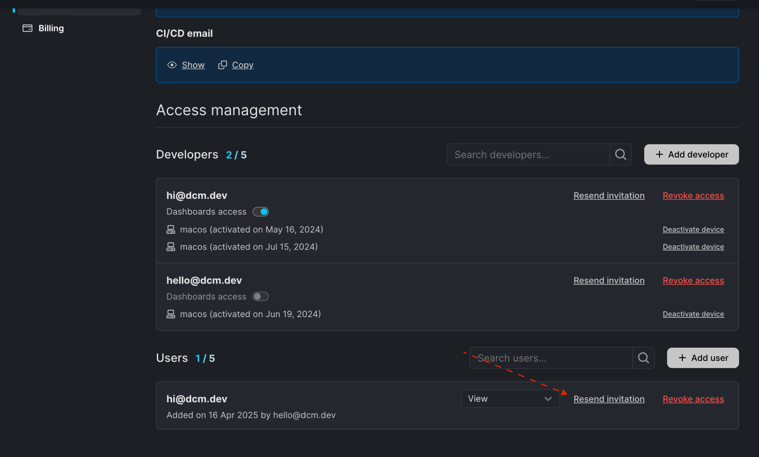 Resend User Invitation