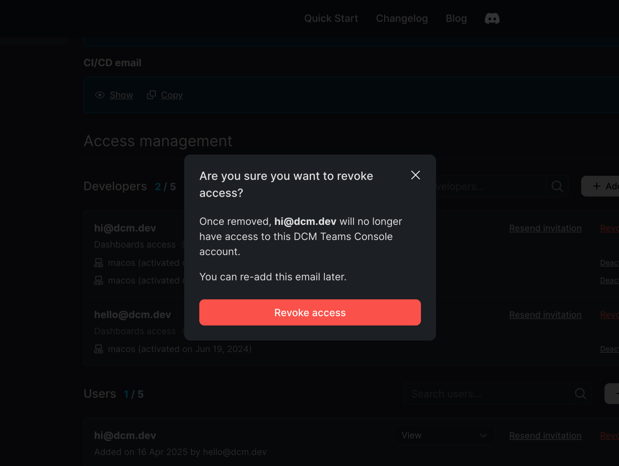 Revoke User Access