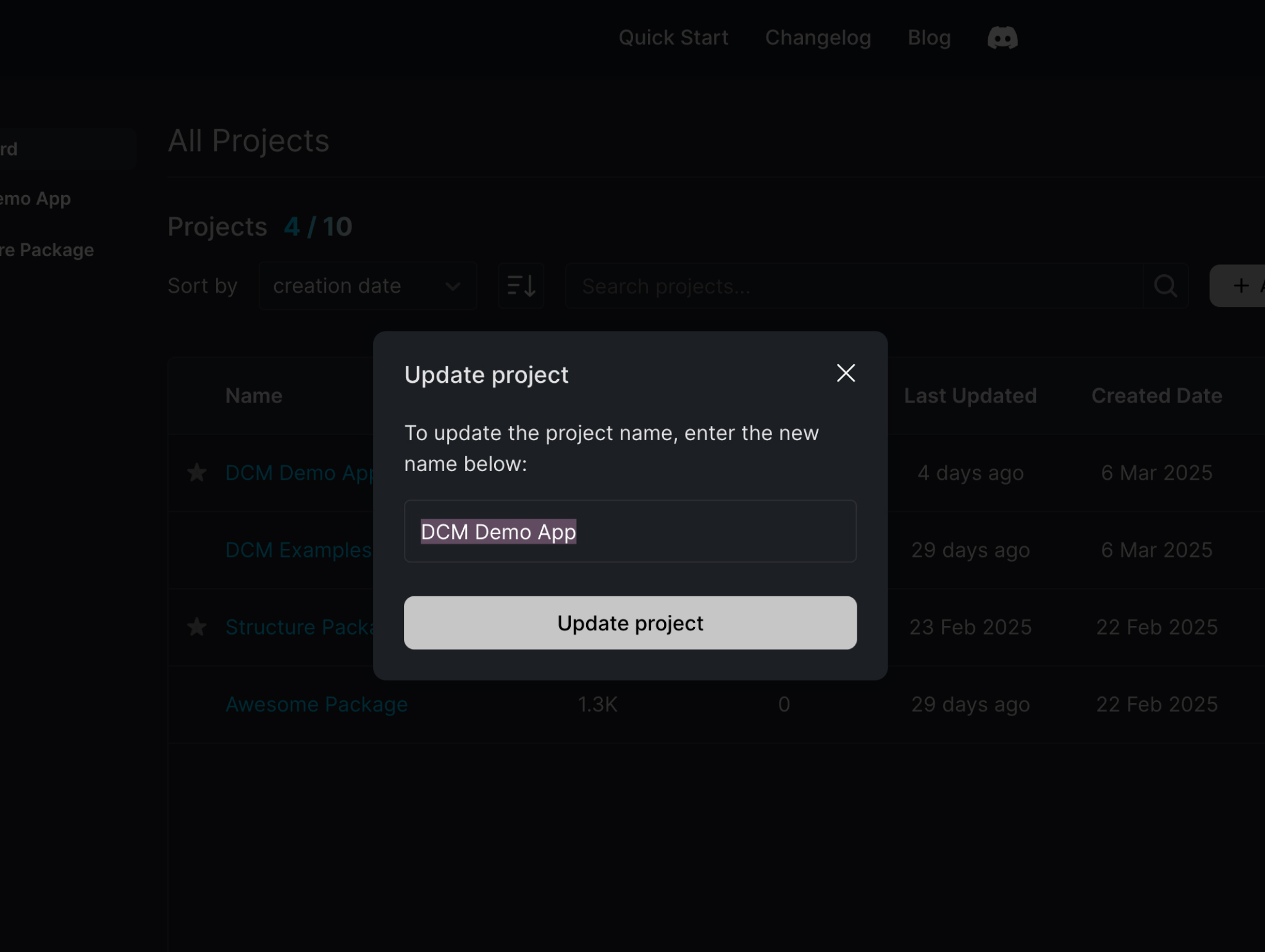 Update Project