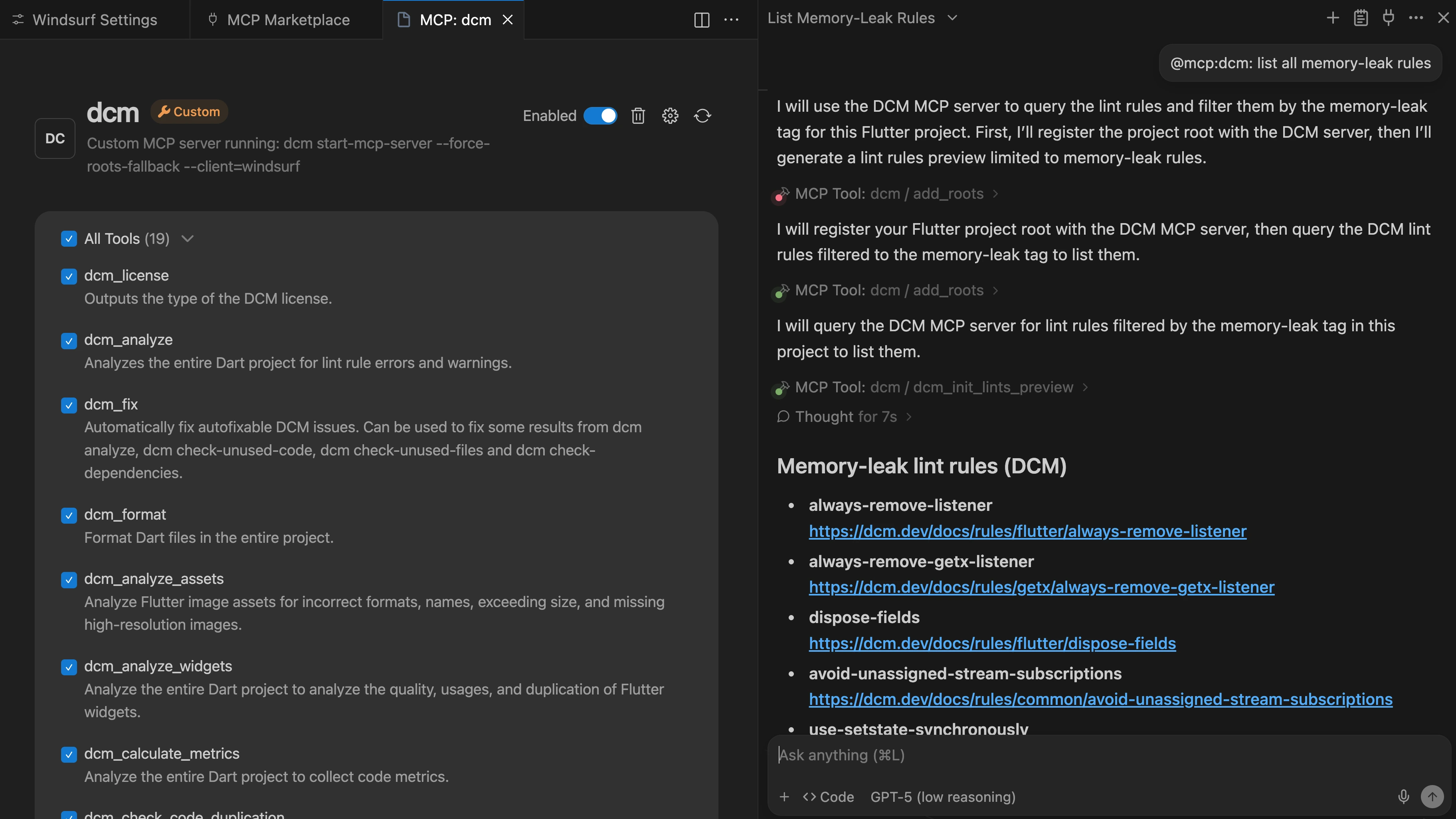 Windsurf MCP DCM Example