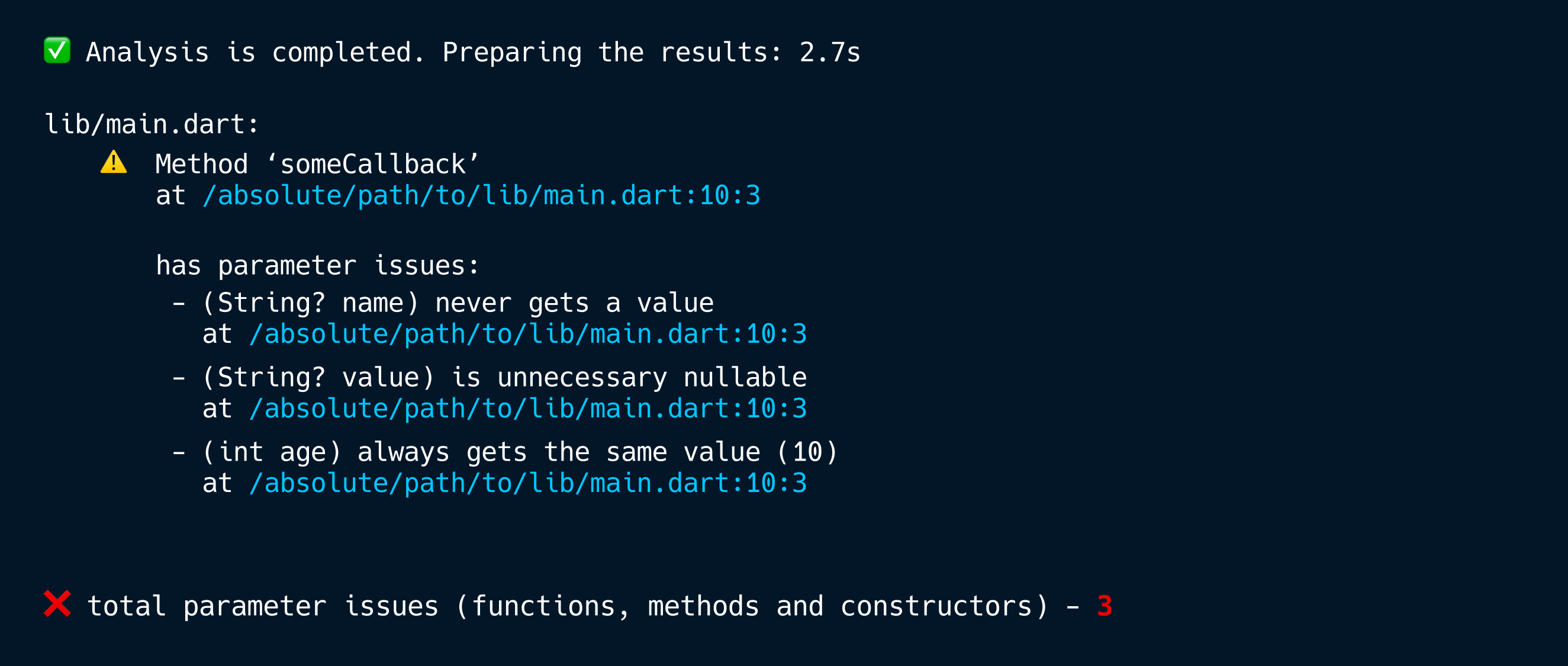 Parameter issues