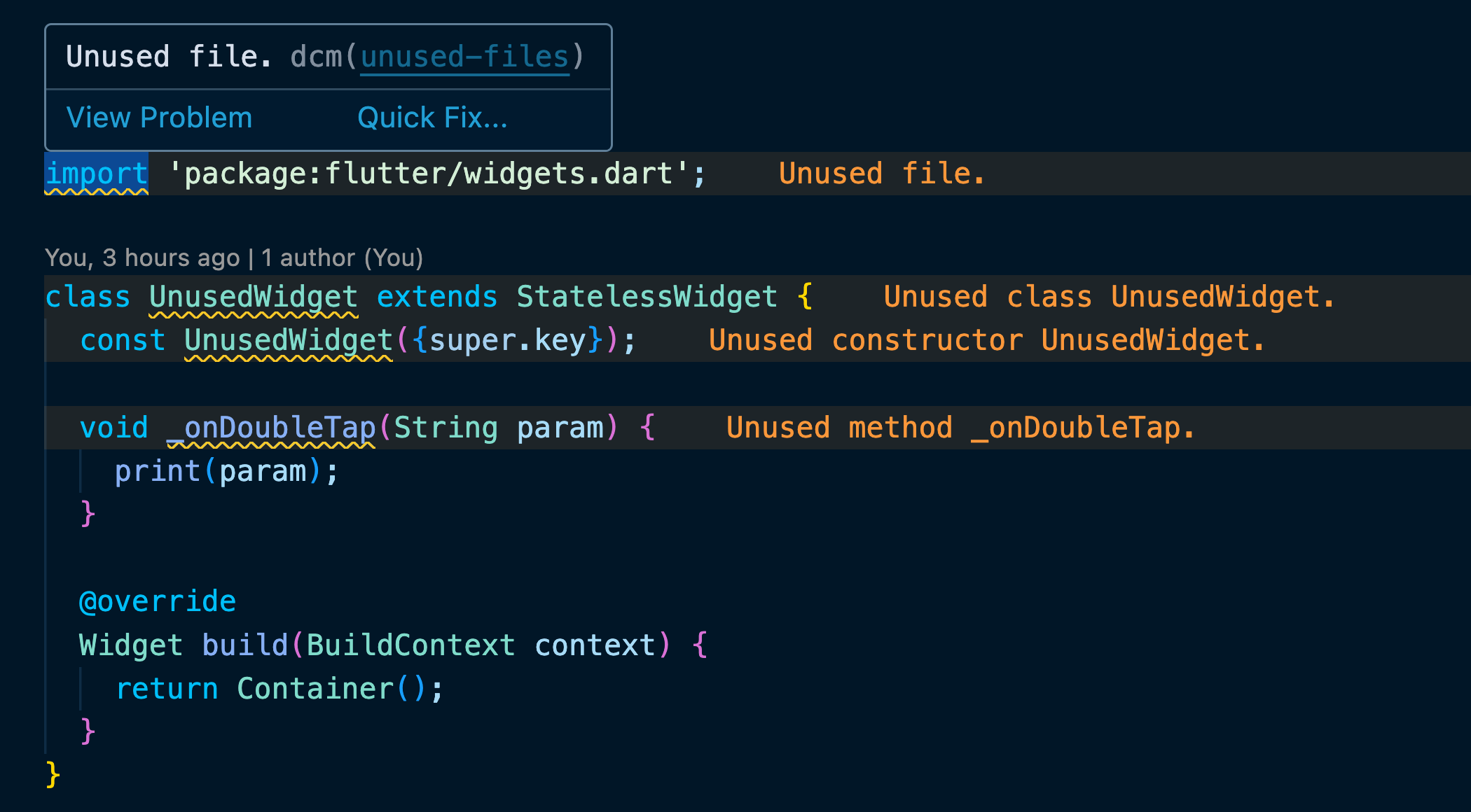 Unused files in IDE